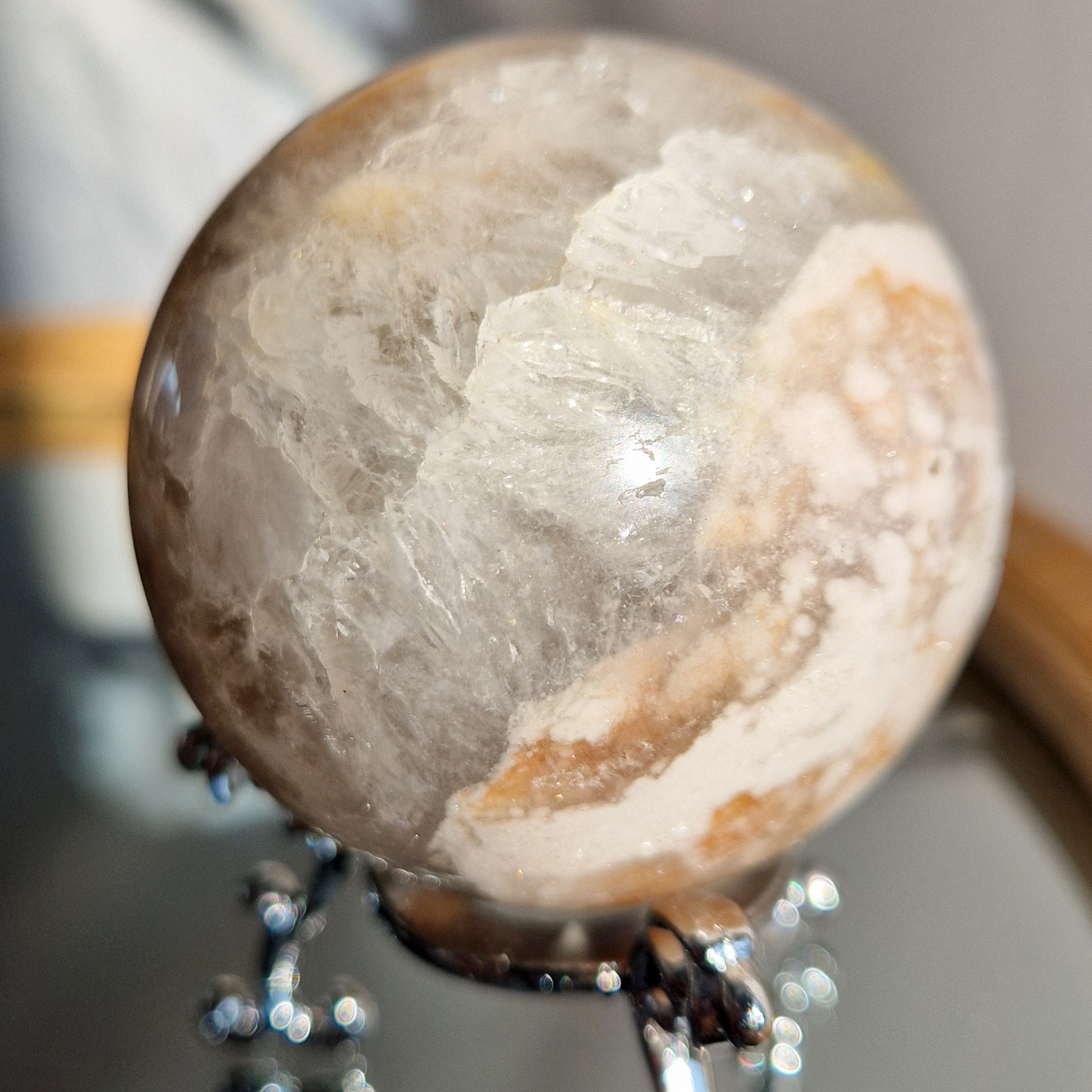 Bloemagaat met Pyriet insluitsel (5.4cm)