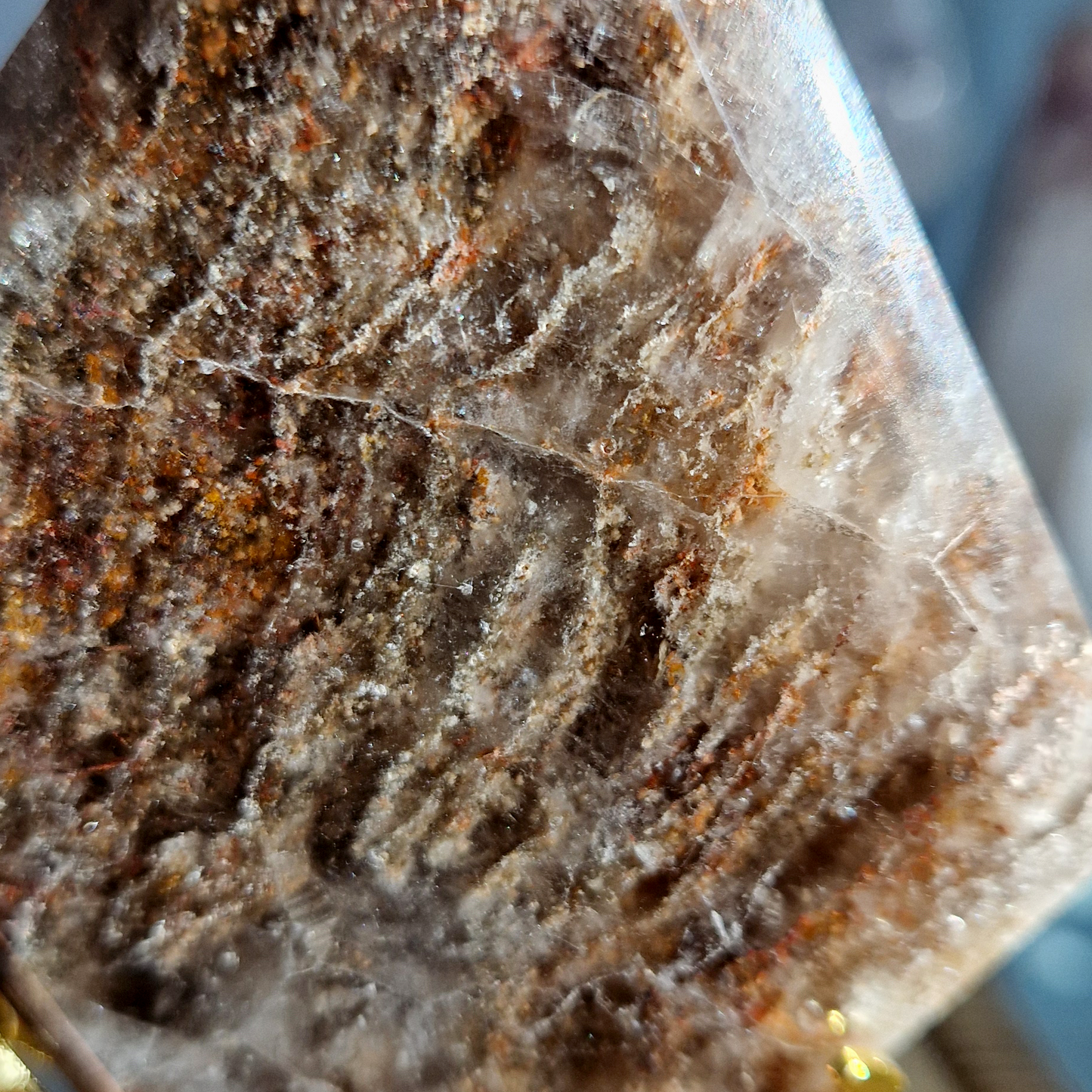 Lodoliet 1000 Layer (Sjamaankwarts) Ruit op standaard