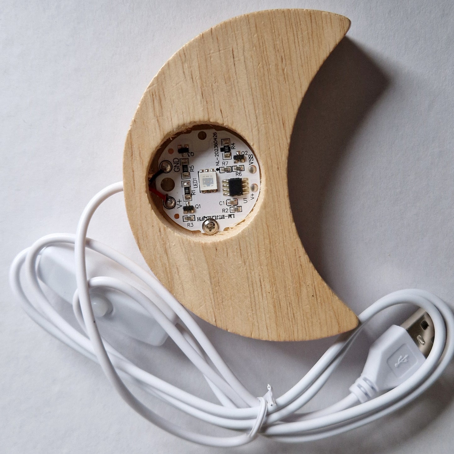 Bollenstandaard Maan met Licht Multikleuren