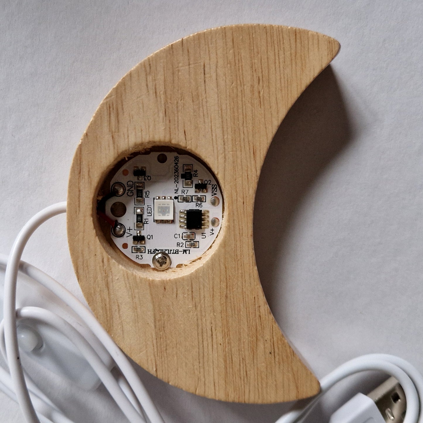 Bollenstandaard Maan met Licht Multikleuren