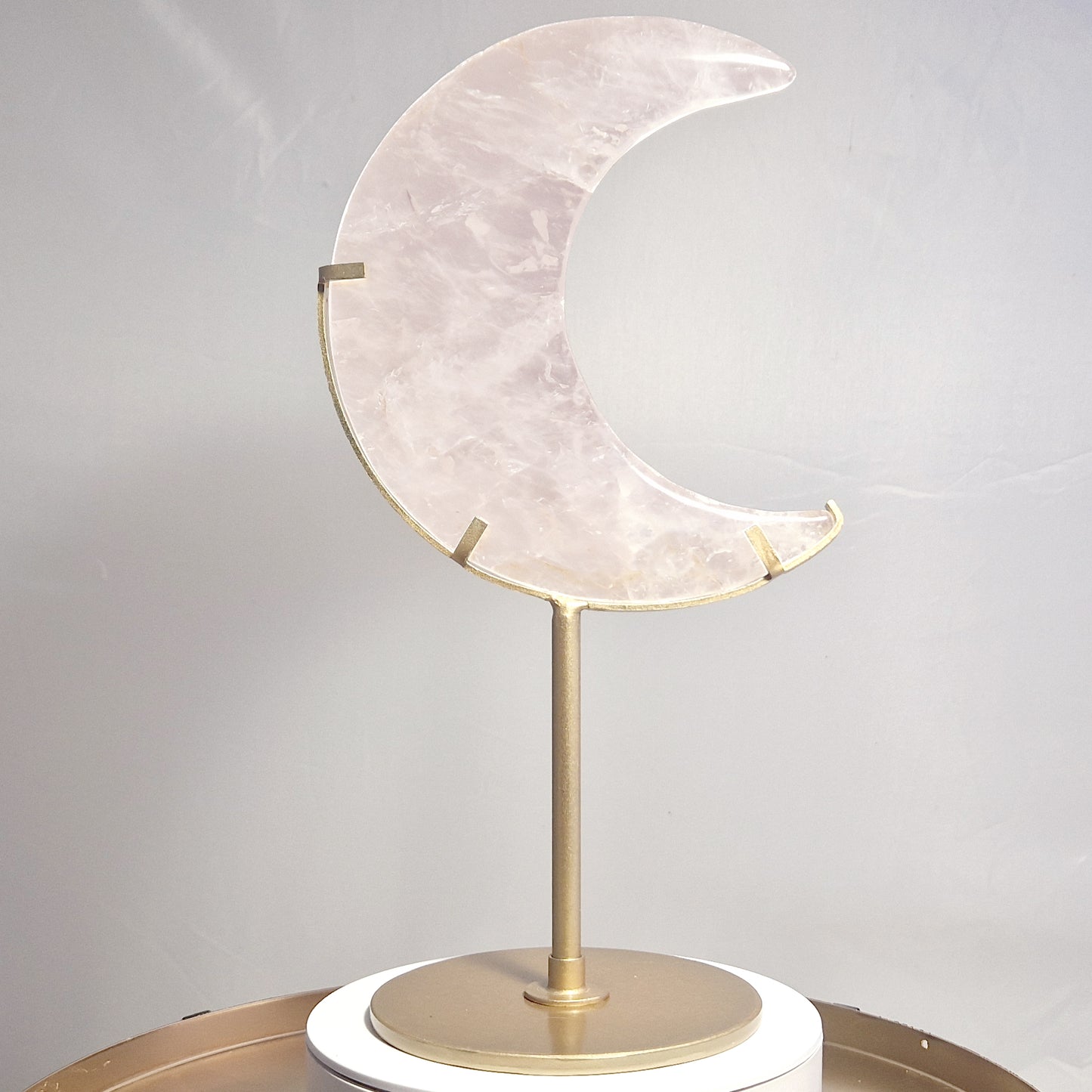 Rozenkwarts Maan met standaard