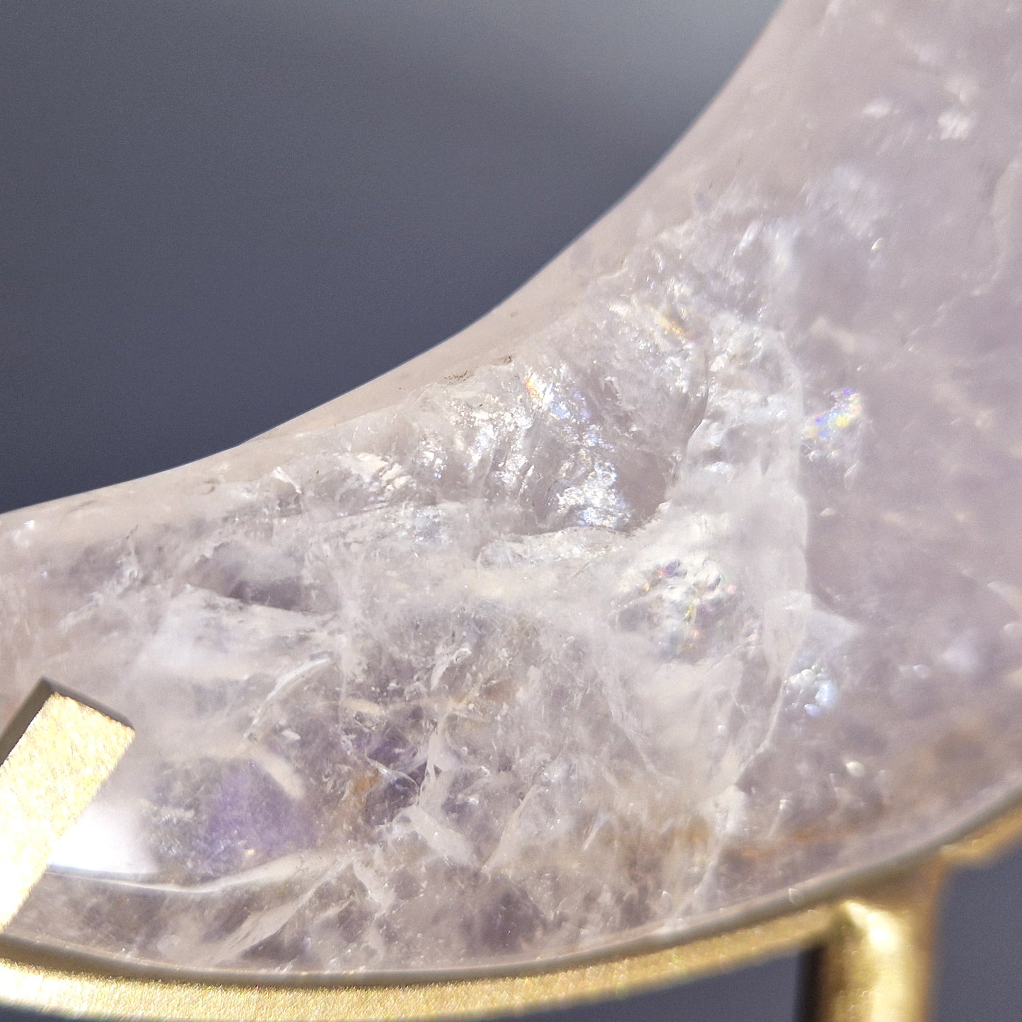 Rozenkwarts Maan met standaard