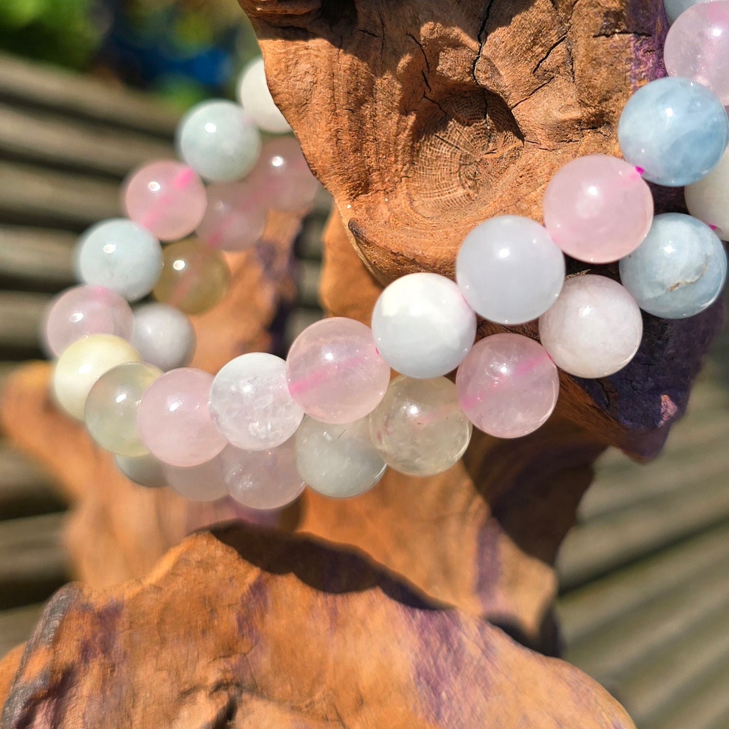 Morganiet met Aquamarijn (8mm)