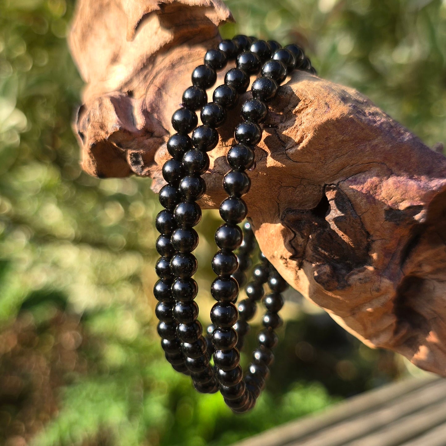 Zwarte Obsidiaan Armbandjes (4mm)