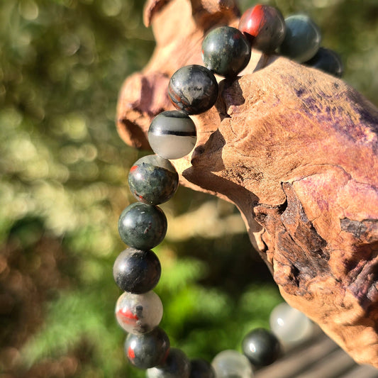 Afrikaans Bloedsteen (Heliotroop) Armband (8mm)