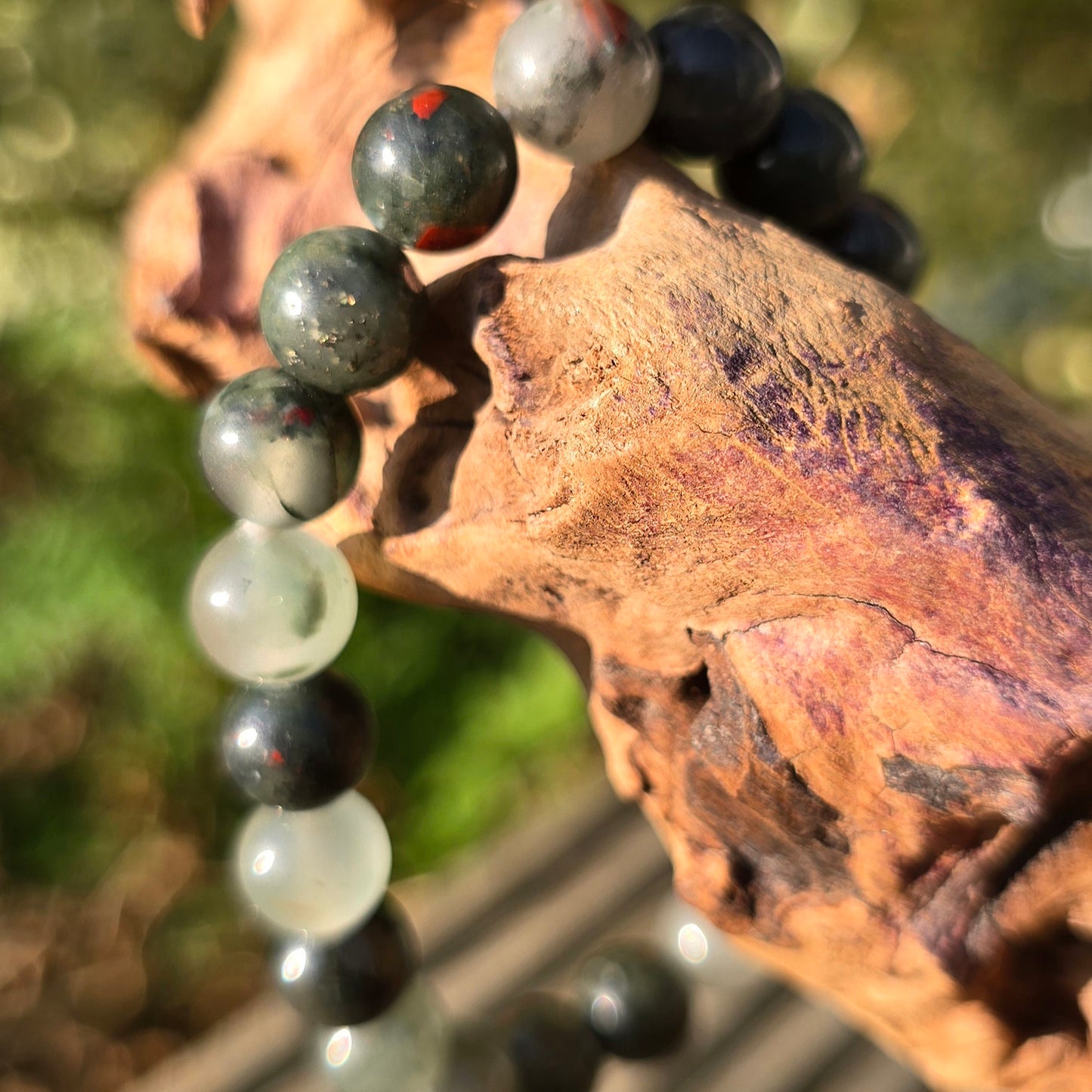 Afrikaans Bloedsteen (Heliotroop) Armband (8mm)