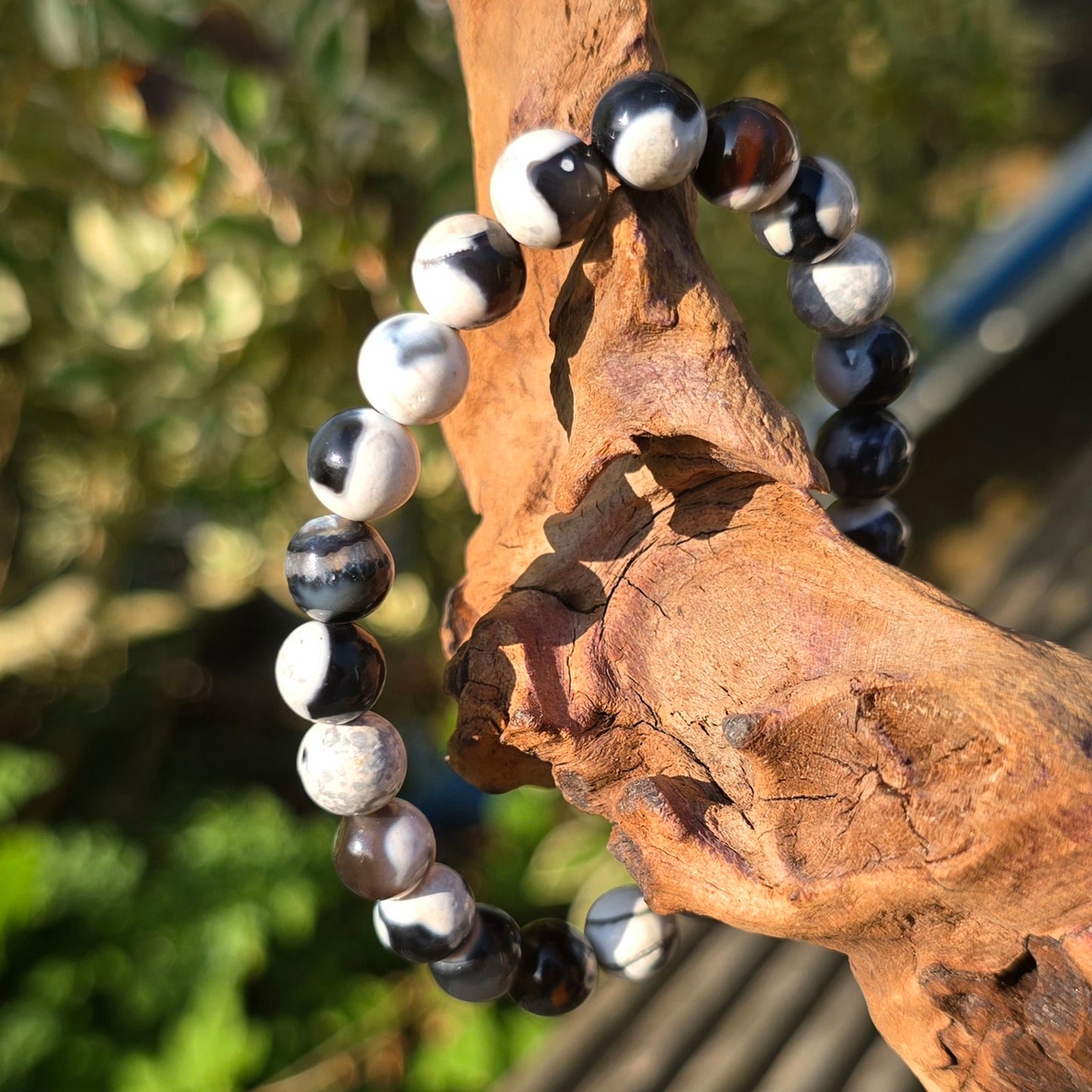 Zwarte Agaat Armband (8mm)