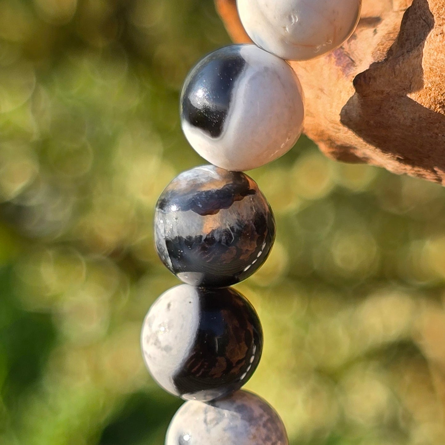 Zwarte Agaat Armband (8mm)