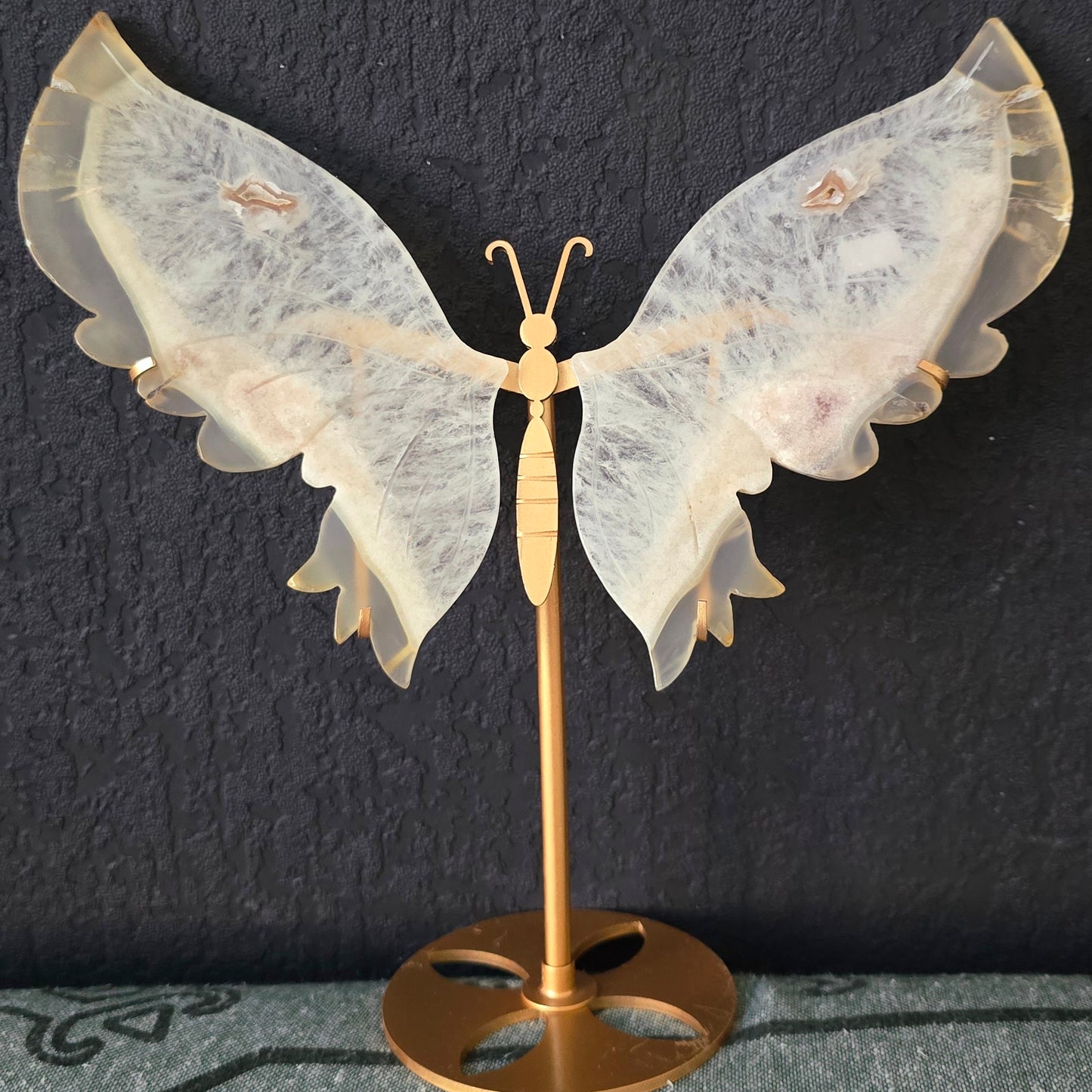 Vlinder Agaat (met Roze Amethist)