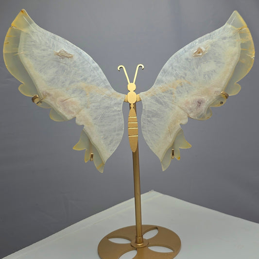 Vlinder Agaat (met Roze Amethist)