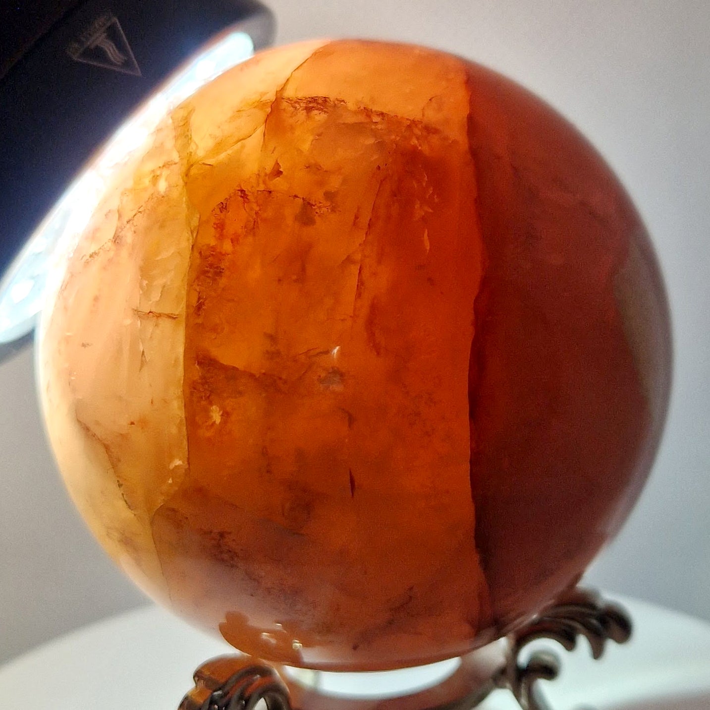 Vuurkwarts (Hematoide) bol (6,5cm)