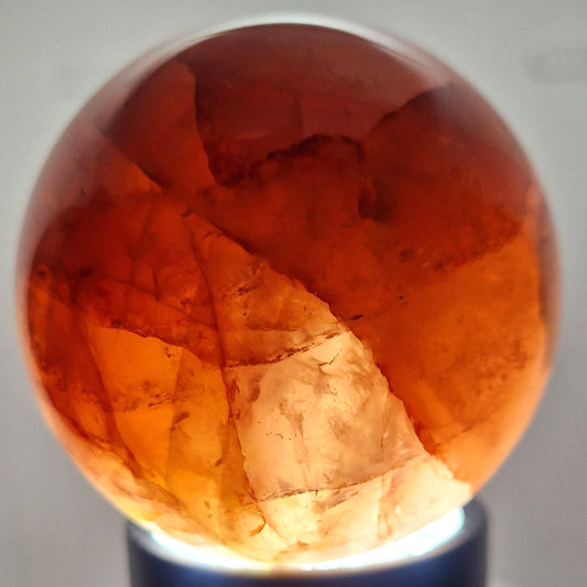 Vuurkwarts (Hematoide) bol (6,5cm)