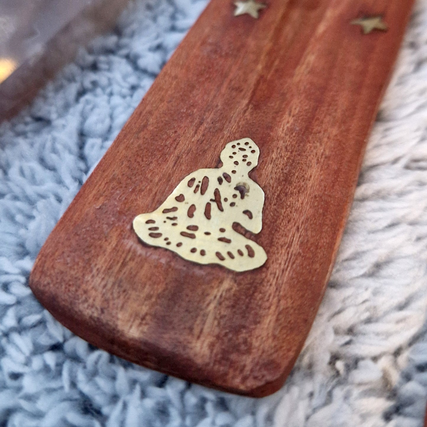 Wierookhouders (hout met messing inlay)