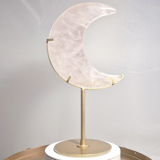 Rozenkwarts Maan met standaard