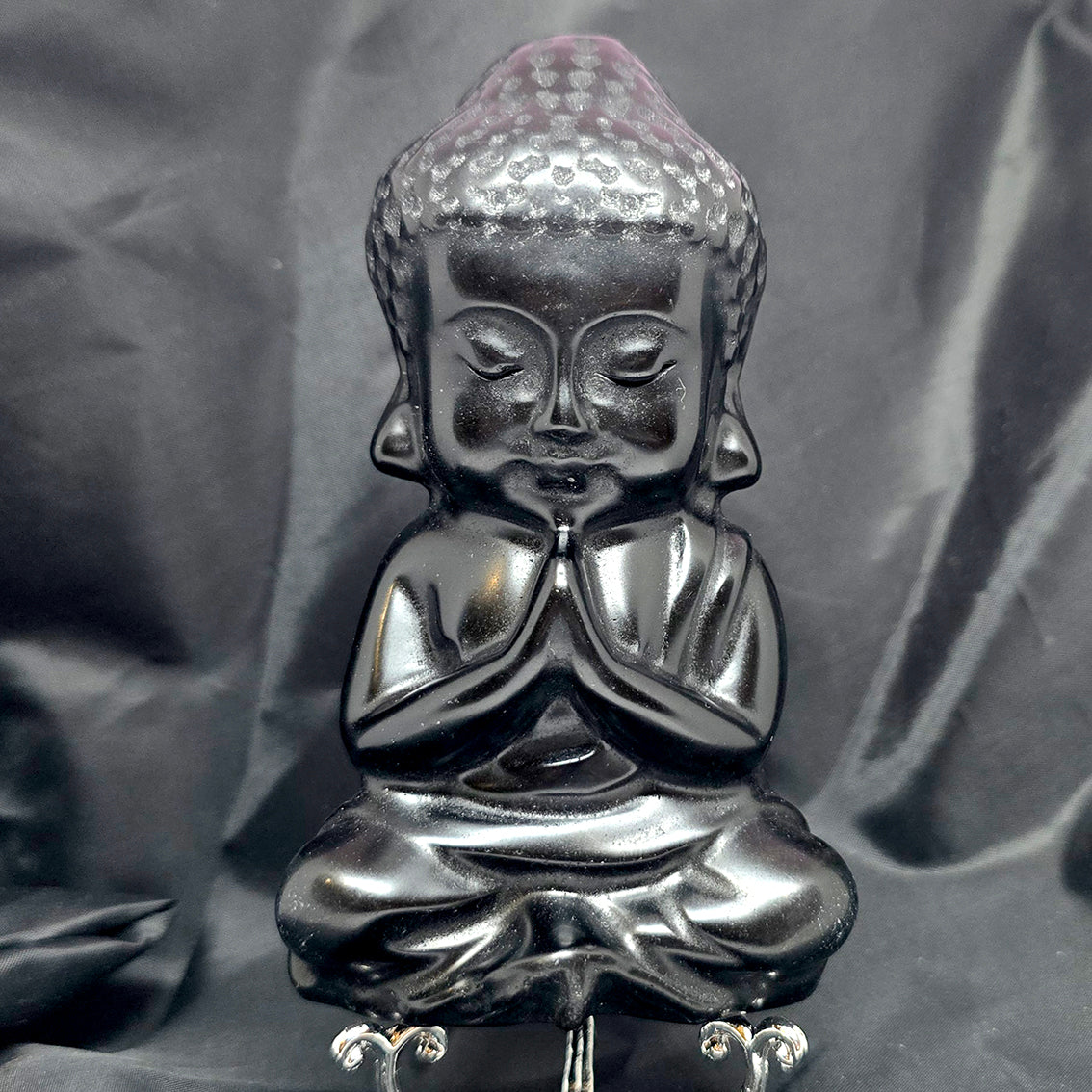 Zwarte Obsidiaan Baby Boeddha